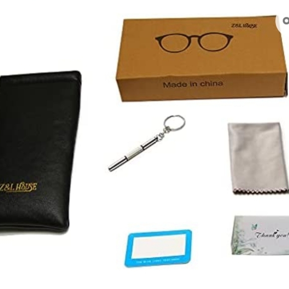 Z&L HOUSE 2 Pack of Anti-Blue Light Blocking Glasses 1 Red & 1 Black Frame - Picture 8 of 12